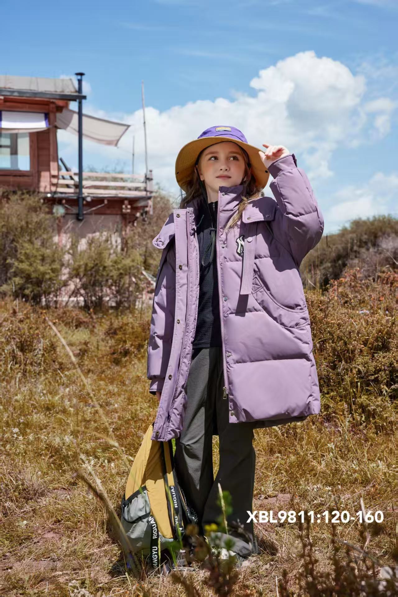 【小星河】【雪】极寒刺绣加厚加大中长款羽绒服女童