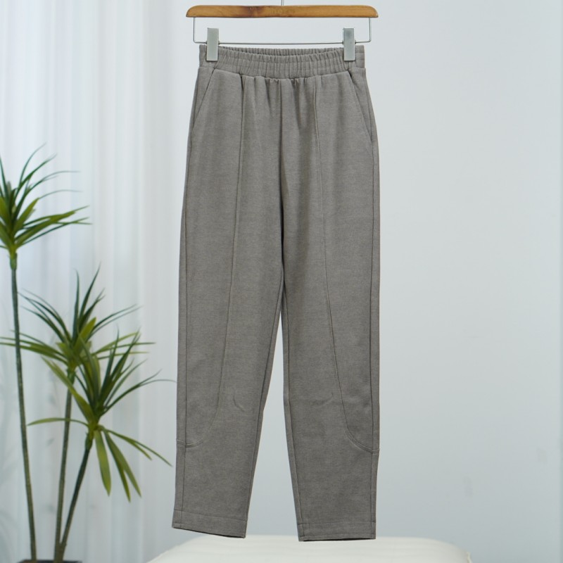 Shi系列   Z124 女装时尚撤柜提花条纹长裤卡其1526127