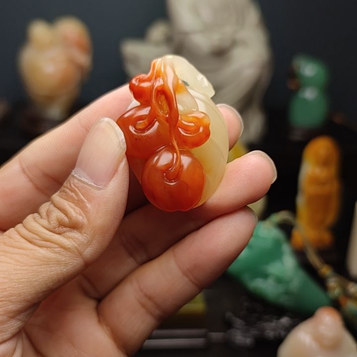 晨***风寿山石印石挂件挂件挂件