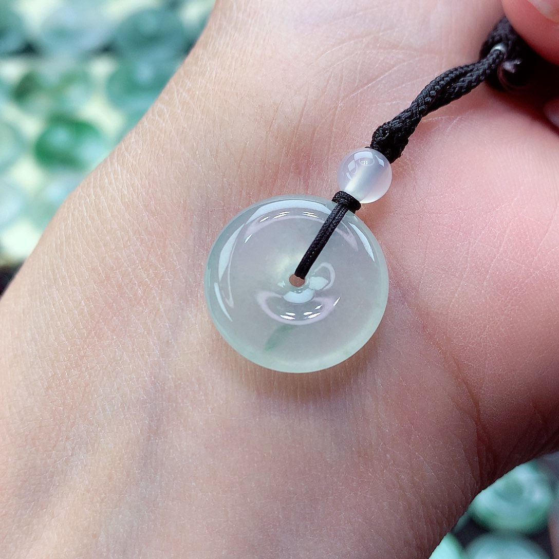 翡翠颈饰未镶嵌2尺寸16.9-4.8