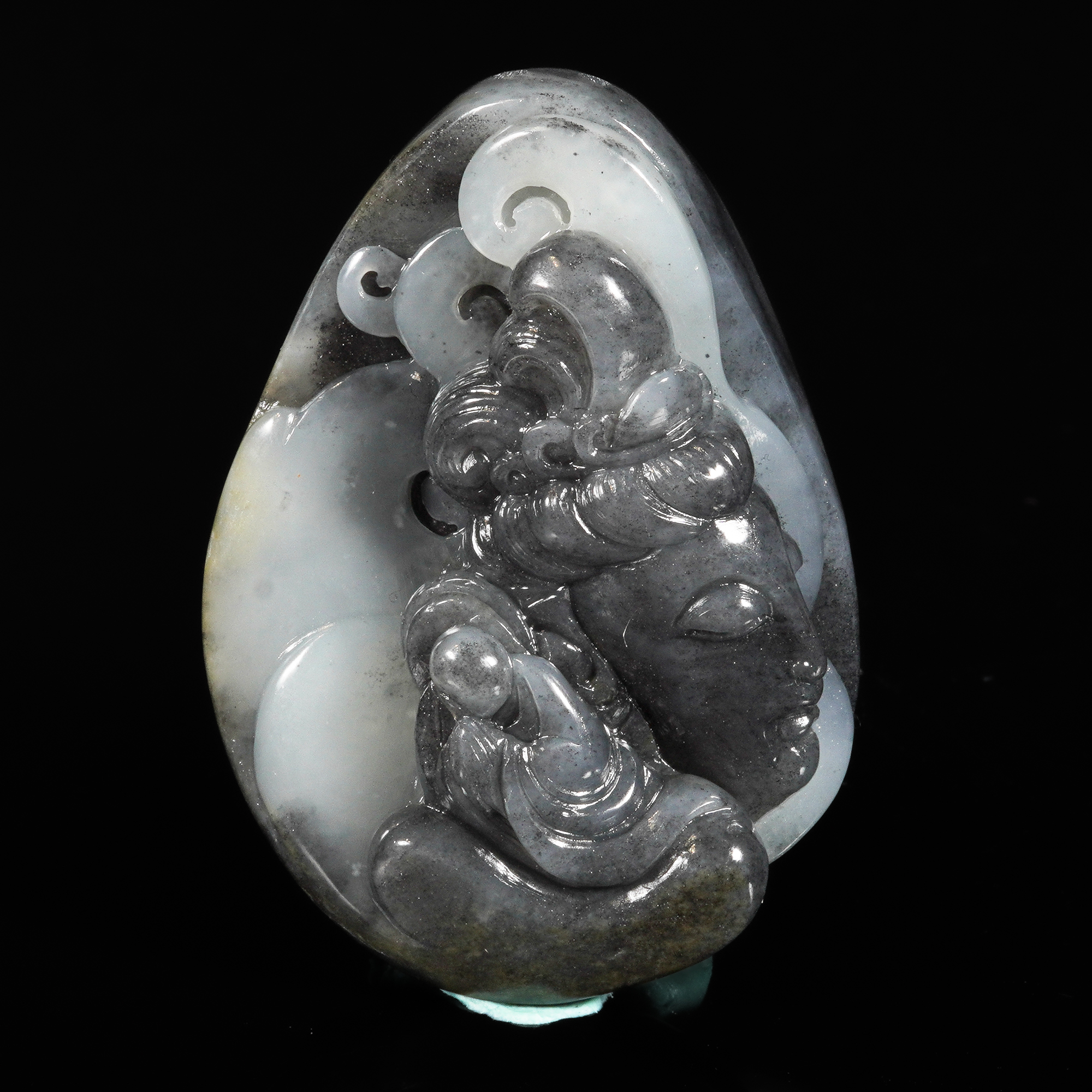 LOT.030和田玉雕悟道吊坠/X2627