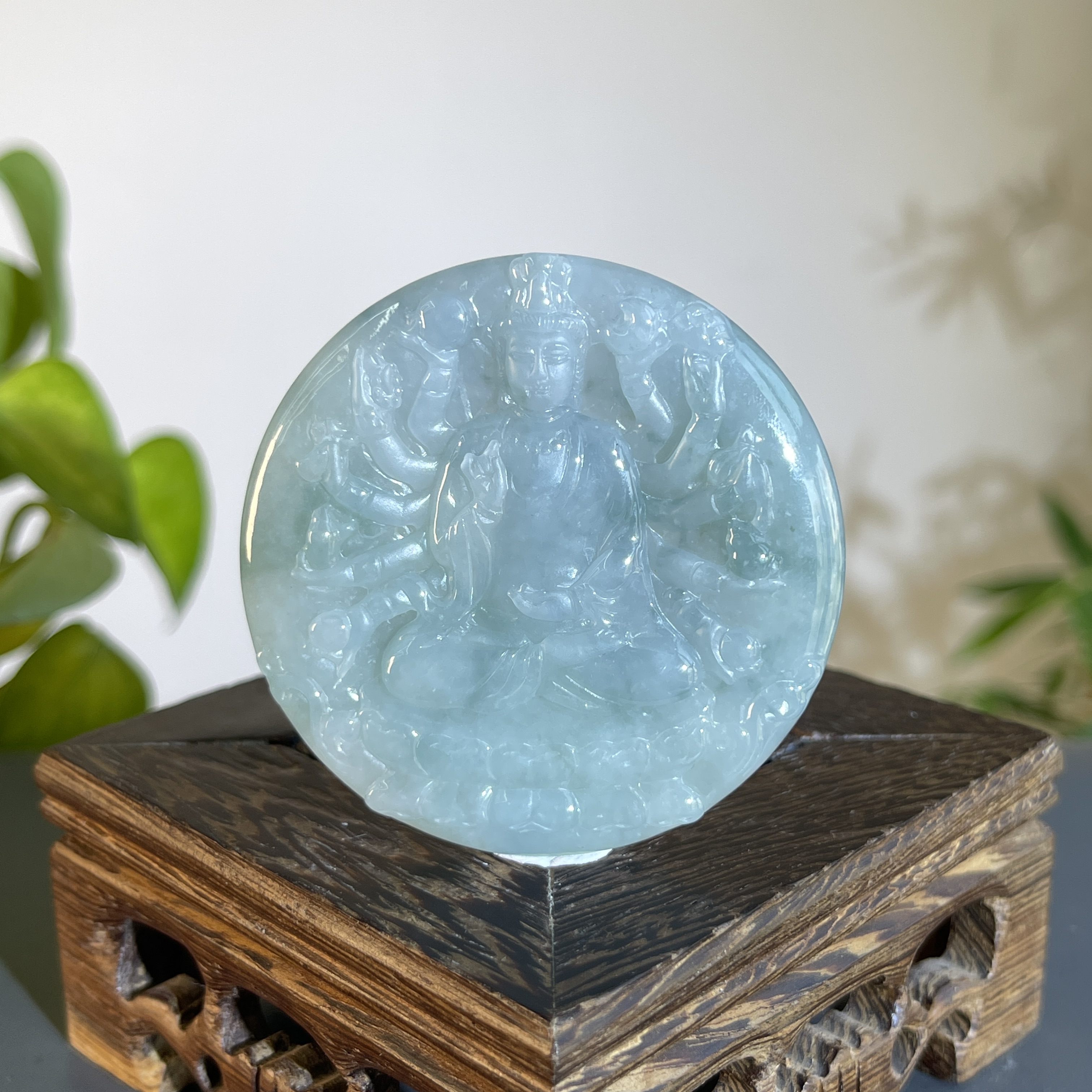 JTW04-63 天然缅甸A货翡翠  千手观音