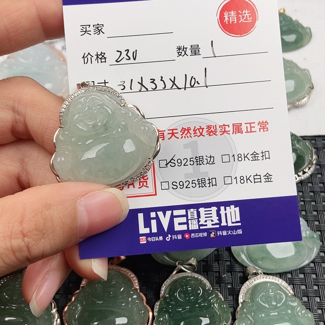 翡翠银S925镶嵌颈饰