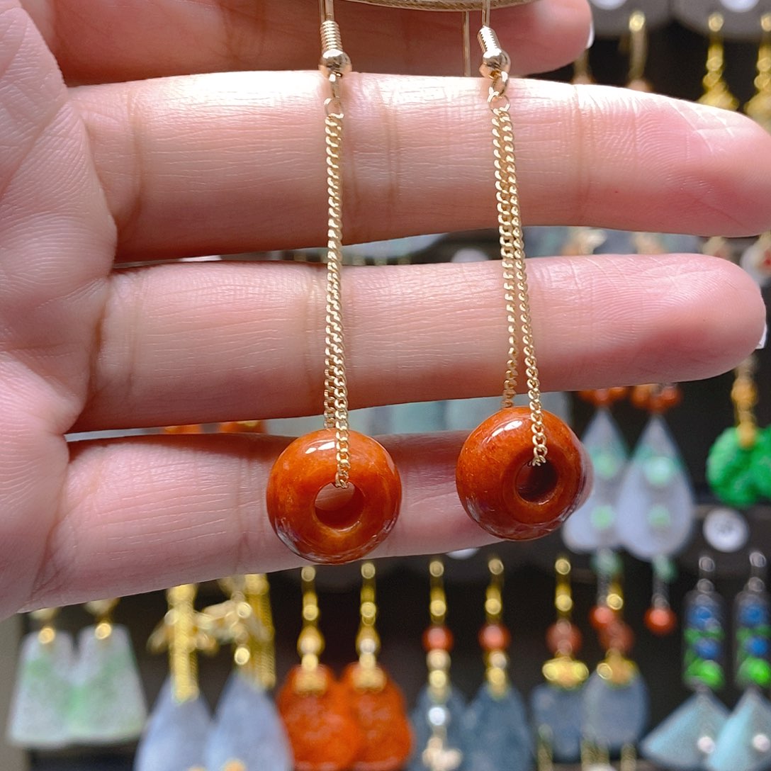 未镶嵌翡翠耳饰翡翠