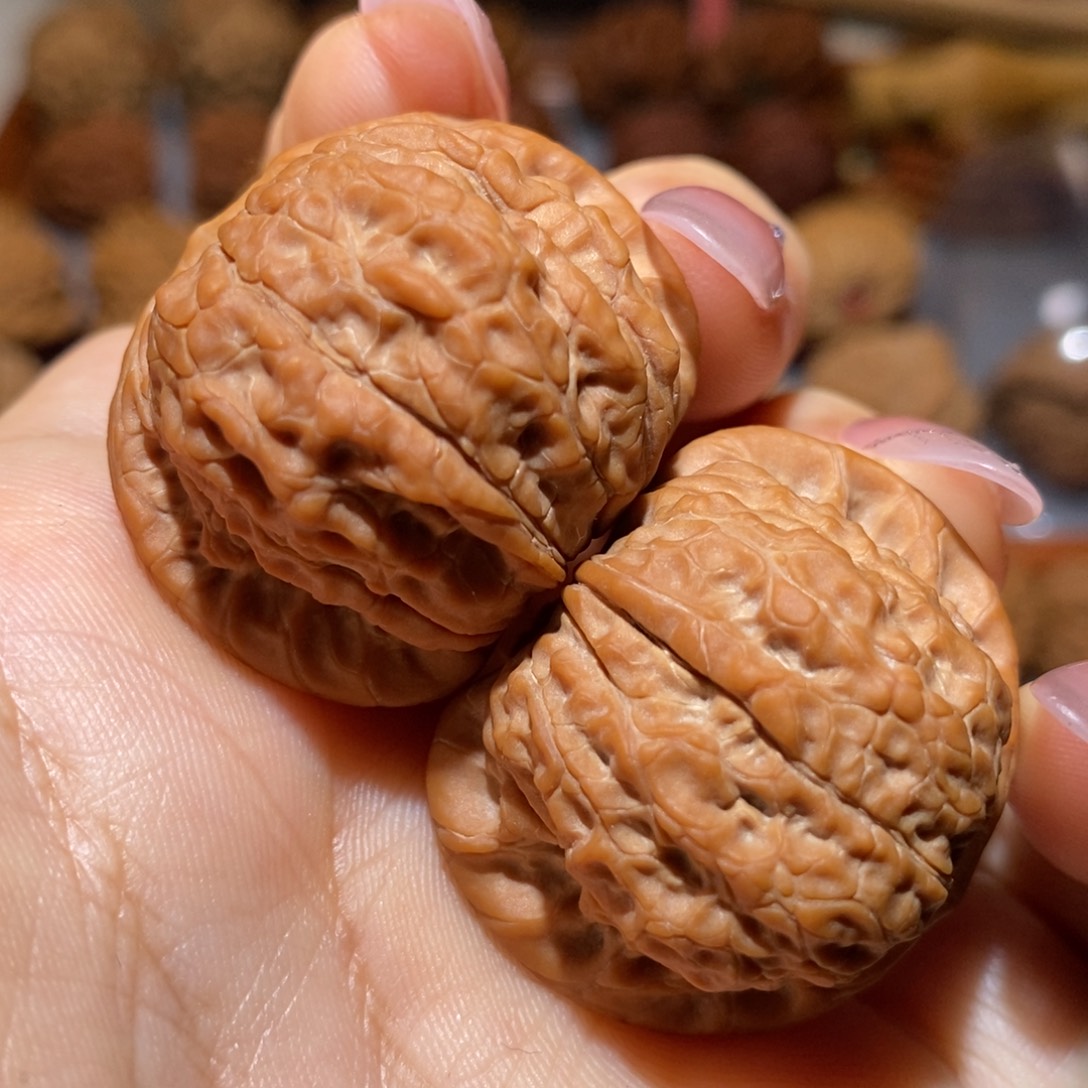 把件文玩核桃36尺全品树头血麒麟