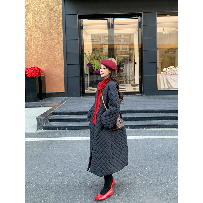 SHAOER【热气球】韩系保暖加厚收腰显瘦菱格羽绒外套S725T19849