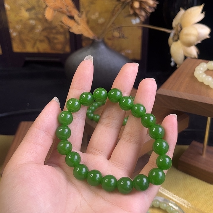 无非金属阳绿手串卡10