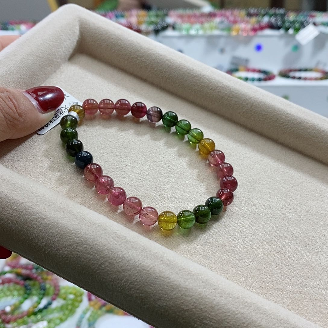 碧玺手链未镶嵌多样性发一条