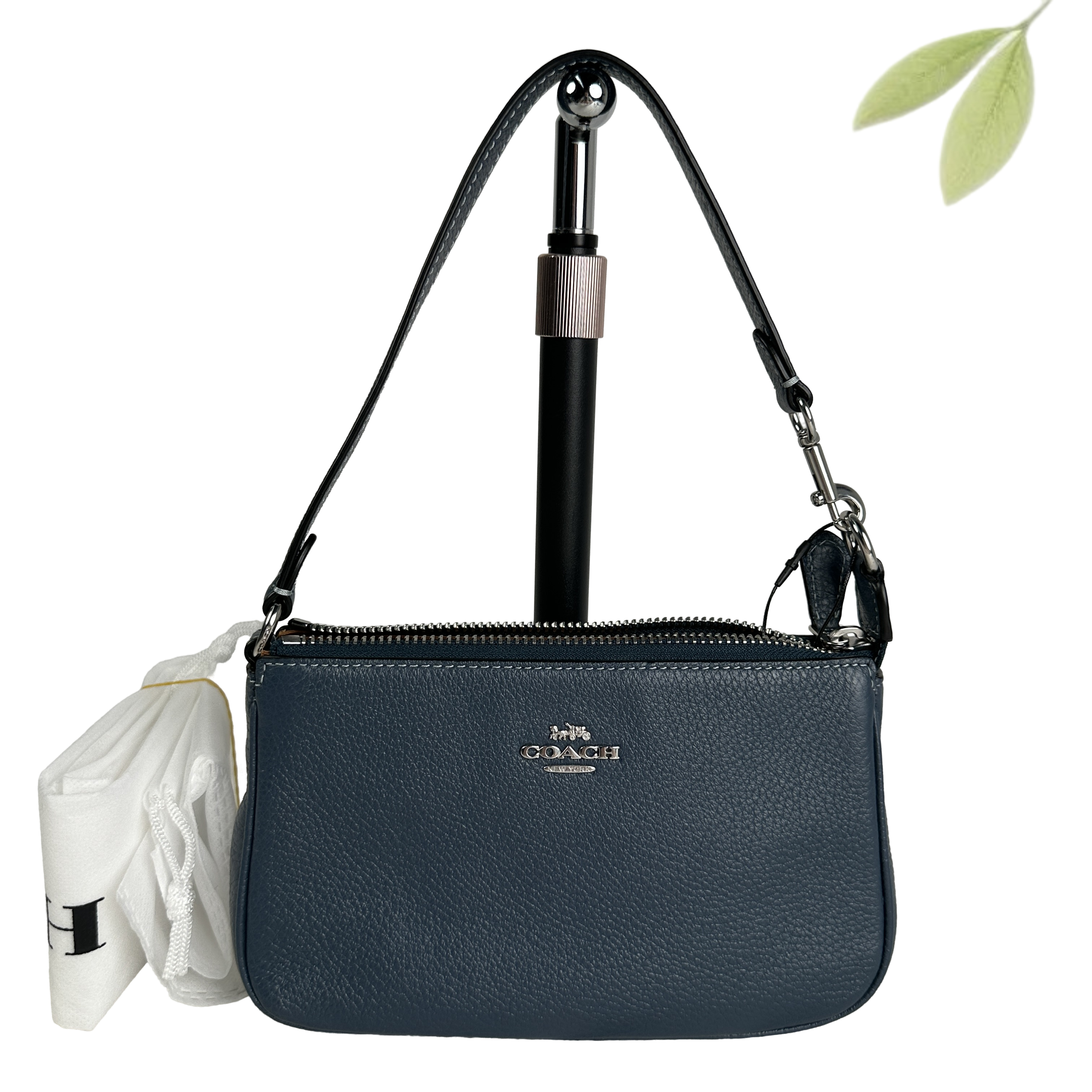 99新 COACH/蔻驰  深蓝色麻将包G25905479底长19X11