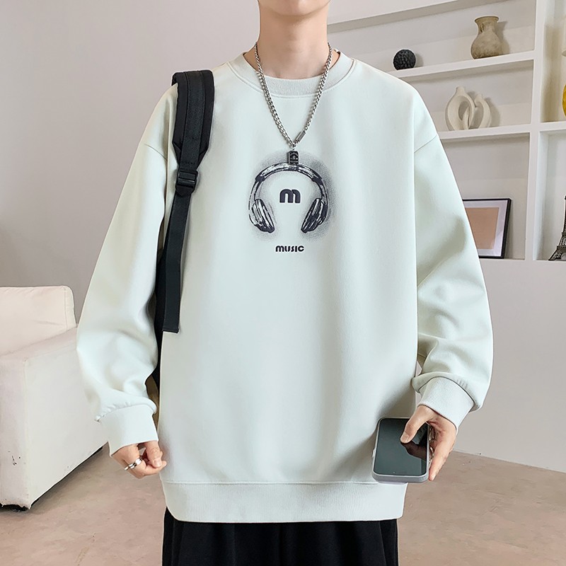 圆领卫衣男生春秋季新款初高中学生青少年长袖t恤男装大童潮上衣