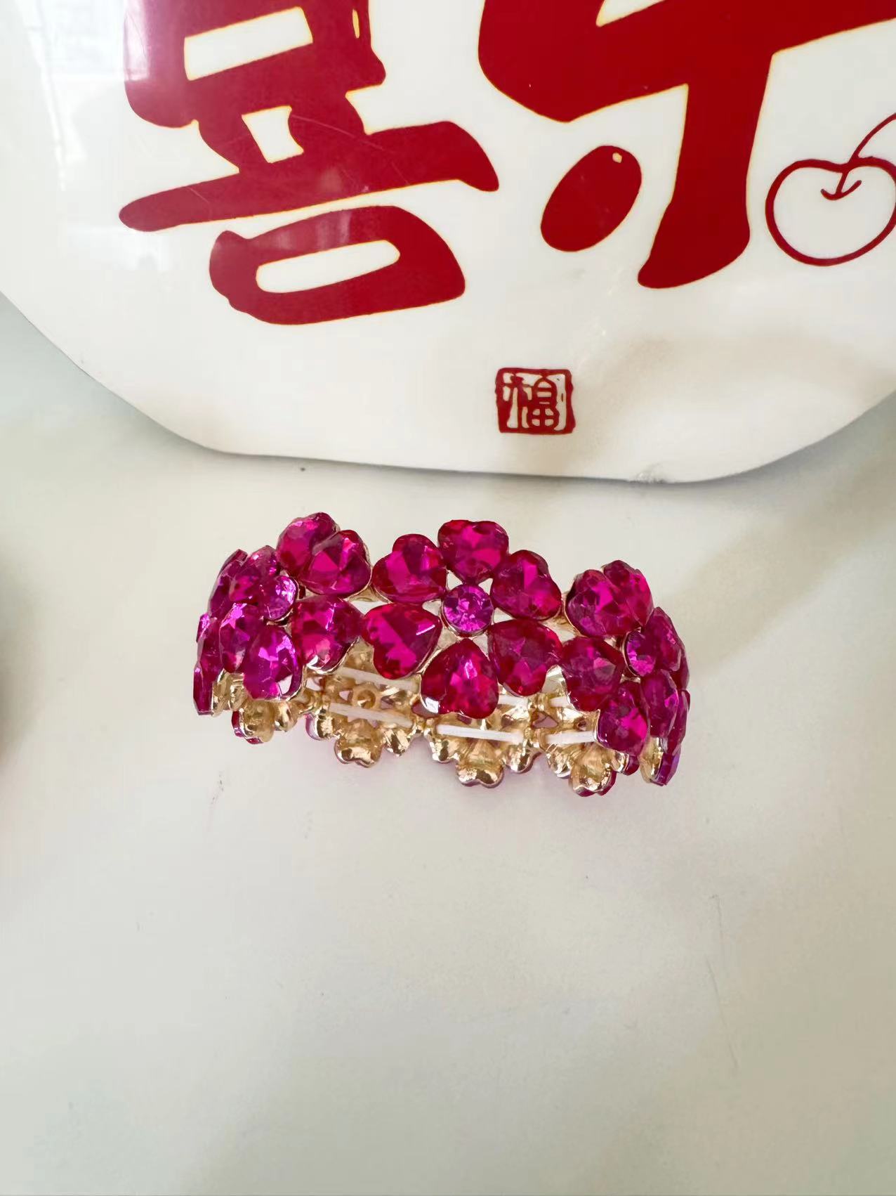 铜合金合成锆石手镯 铜合金   【百花系列】气质高雅手镯5105