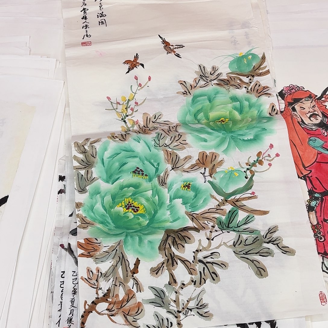 孟***妈国画17张手绘作品