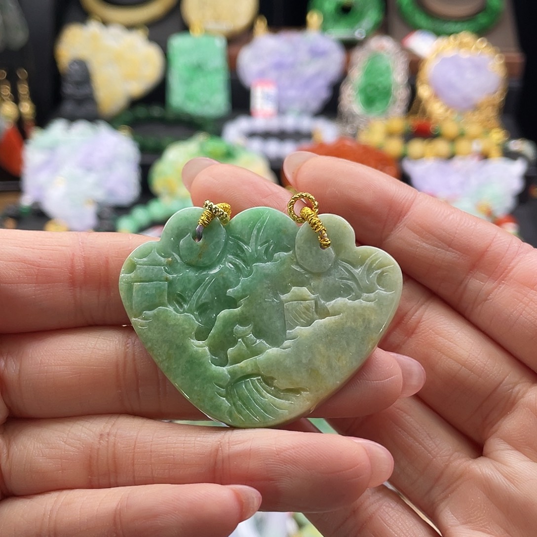 翡翠未镶嵌颈饰代编织