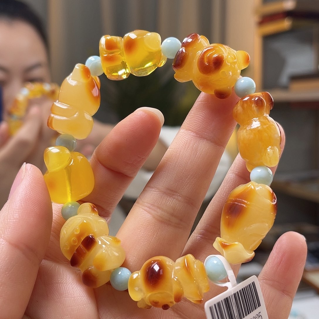 蜜蜡颈饰未镶嵌蜜蜡手串