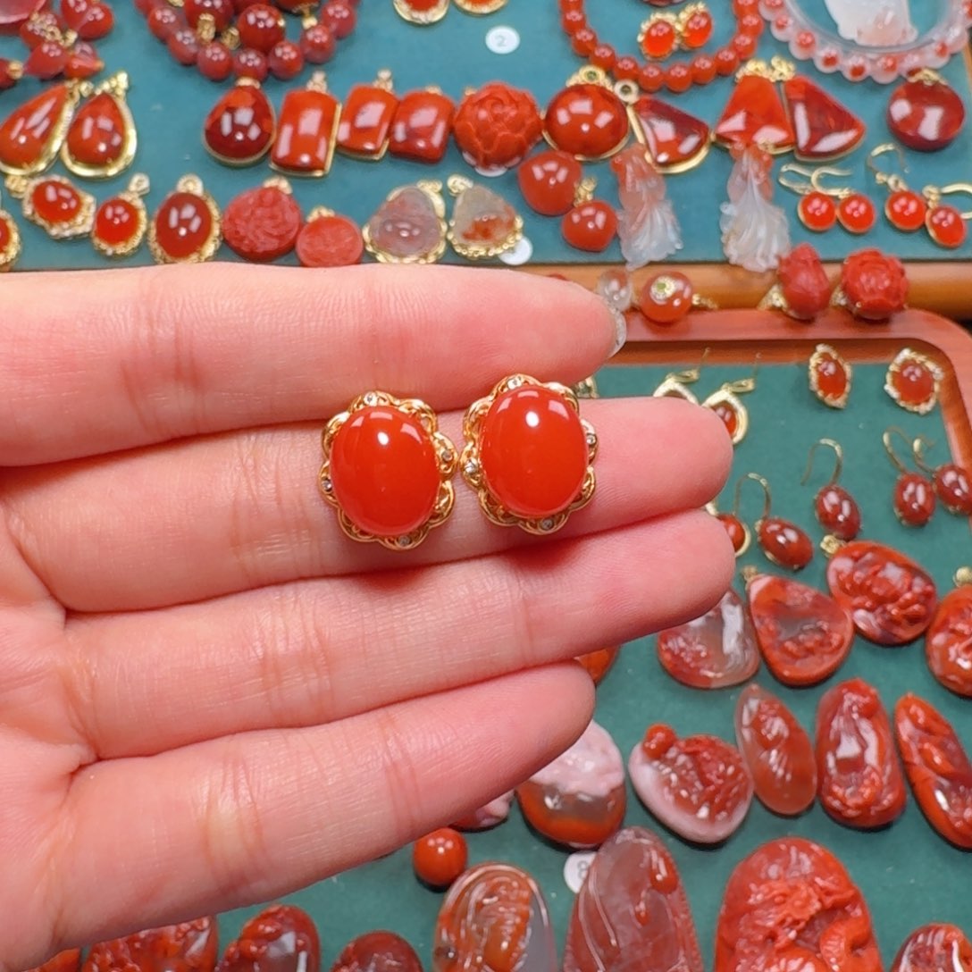 南红玛瑙南红银S925镶嵌