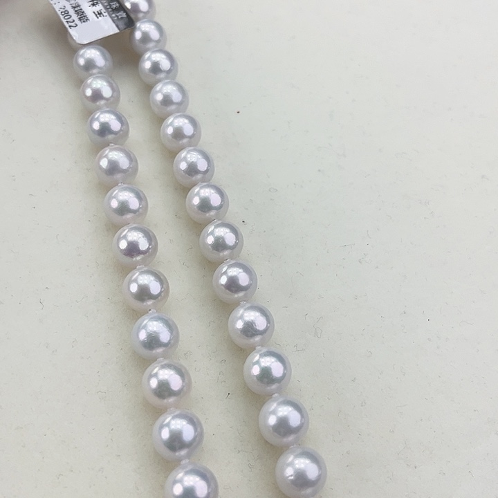 淡水珍珠颈饰银S925镶嵌卡9➕极光炫彩银蓝光