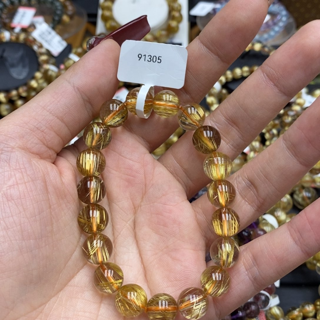 发晶手链未镶嵌卓慕水晶钛晶91305n