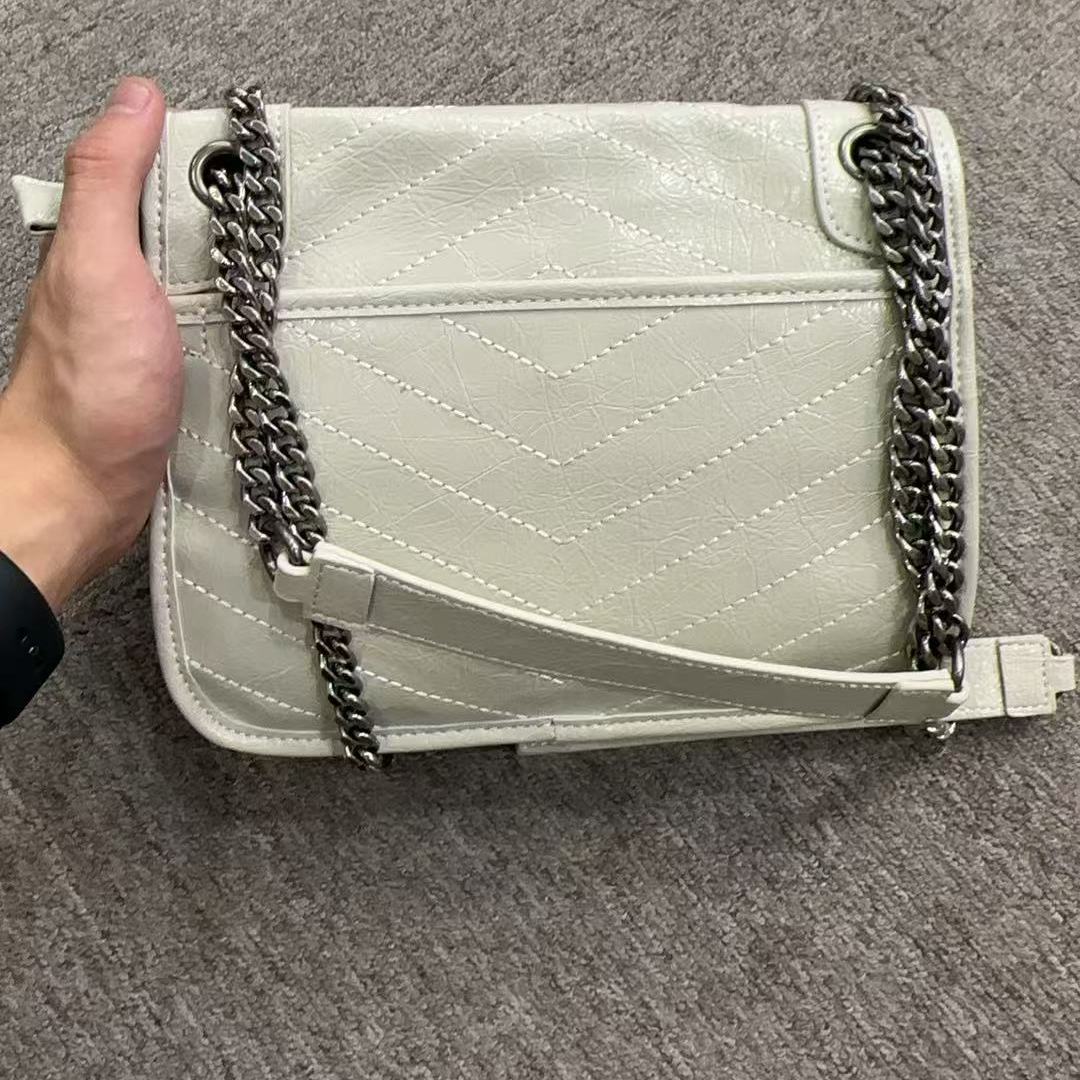 2025新款真皮女包10248-23cm白色