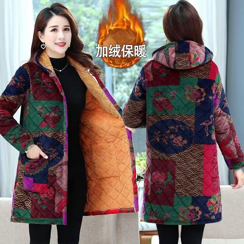 ++三层夹棉罩衣女冬季加绒加厚女式新款冬天女士上班穿的工作服棉