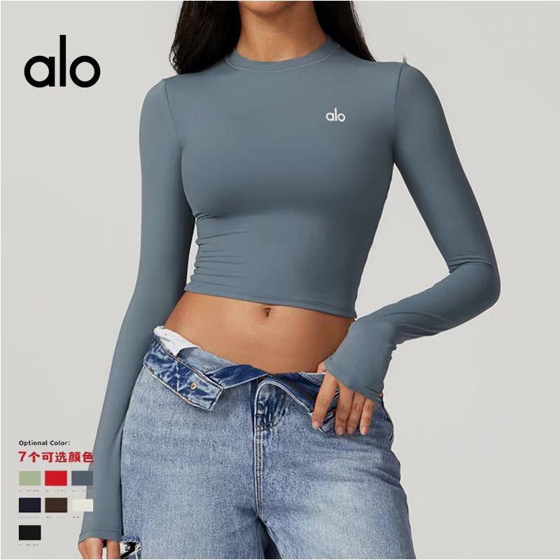 alo高级感瑜伽服内搭女长袖速干上衣谨慎普拉提运动t恤健身训练服