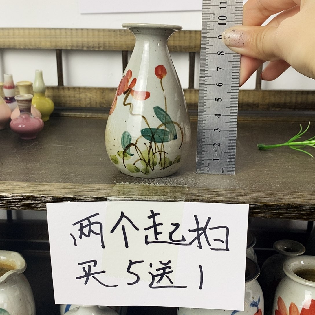 摆件景德镇高温陶瓷小花瓶