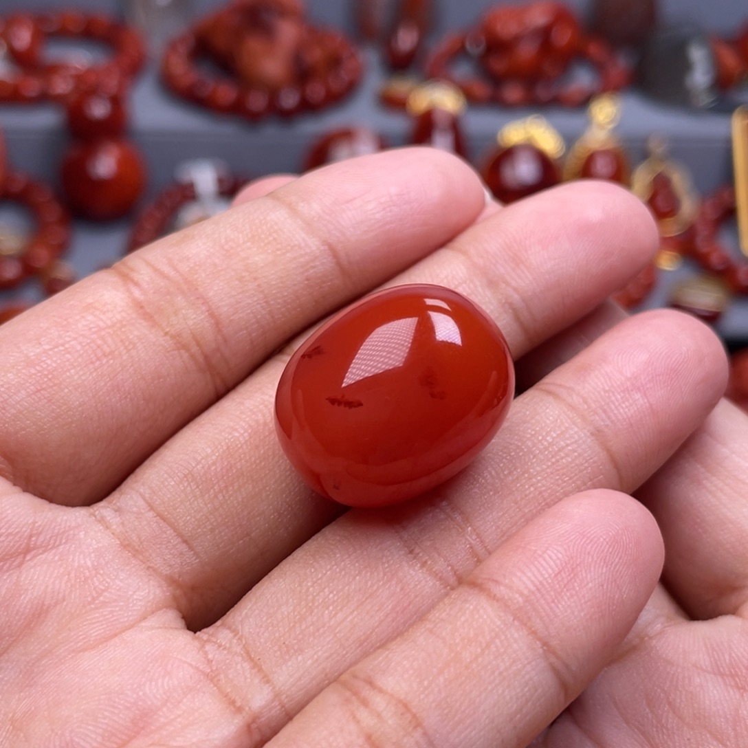 南红玛瑙未镶嵌珠宝奇石桶珠吊坠全品