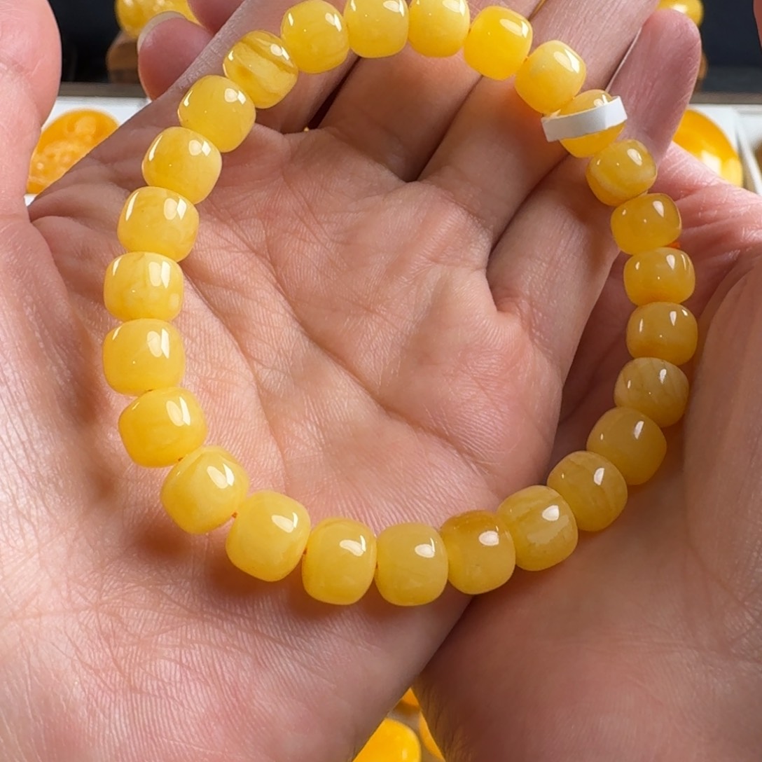 蜜蜡毛衣链未镶嵌