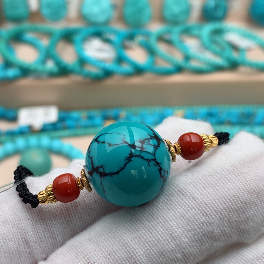 绿松石未镶嵌珠宝奇石18.5mm