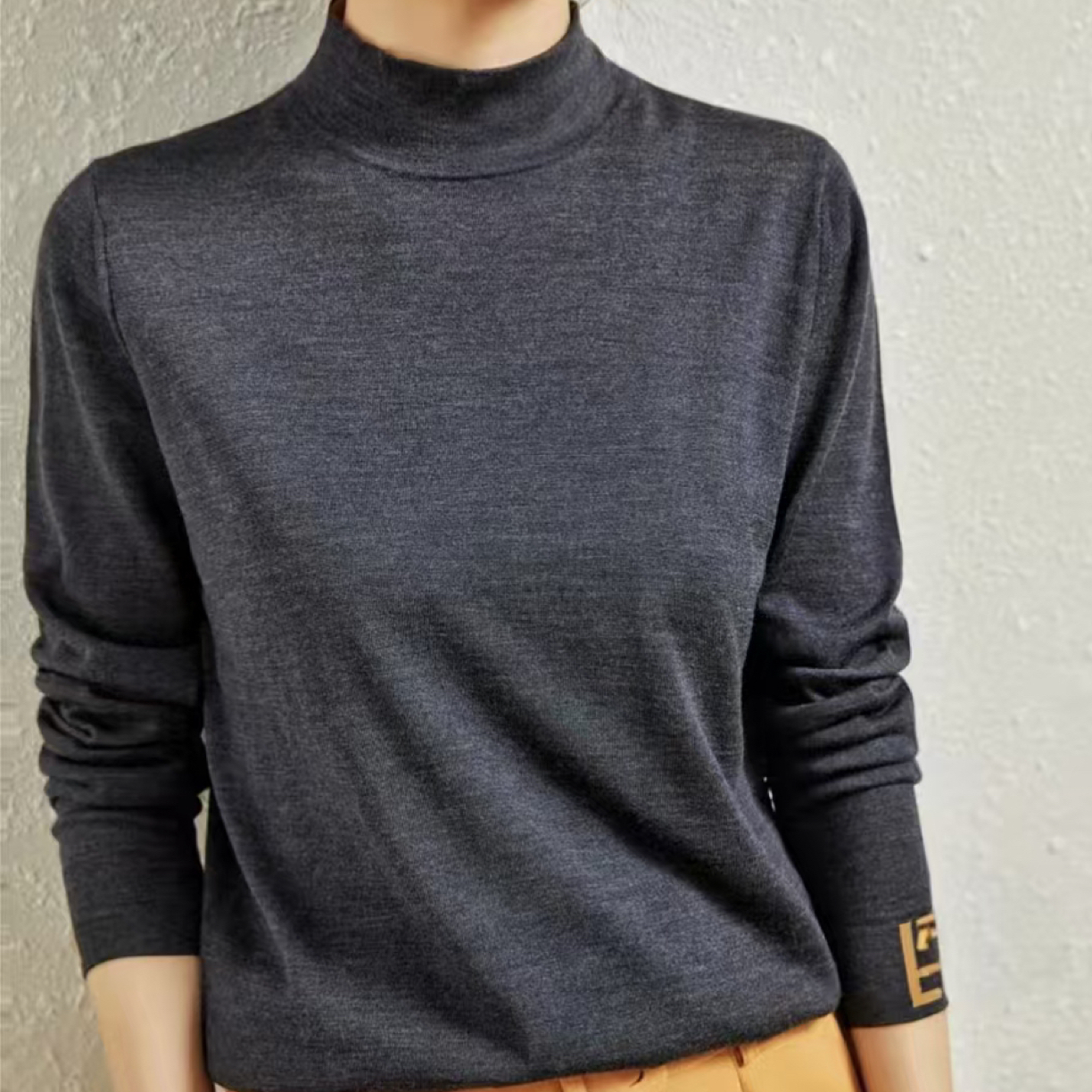 【芬芬--半高领】100分德国扬子纱半高领打底2123