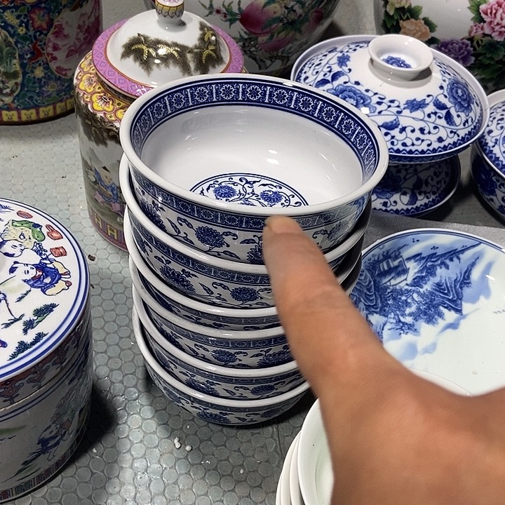 罐景德镇陶瓷碗6个6寸