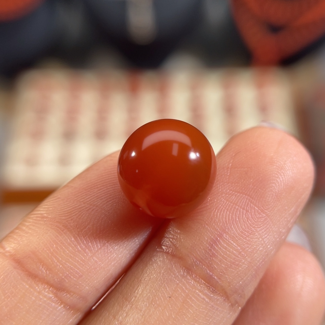 南红玛瑙未镶嵌圆珠 11.4mm 不退换