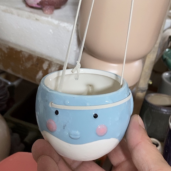 陶盆有孔 瑕疵针孔漏釉介意勿拍外口 7外高6