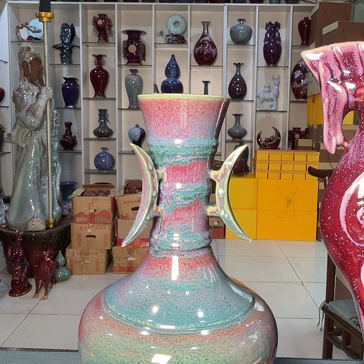 拎***称瓷片钧瓷钧瓷摆件钧瓷钧瓷