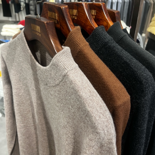 男士秋冬季针织衫商务休闲半高领精纺打底衫多色可选