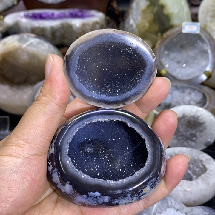 未镶嵌珠宝半成品水晶黑晶盆