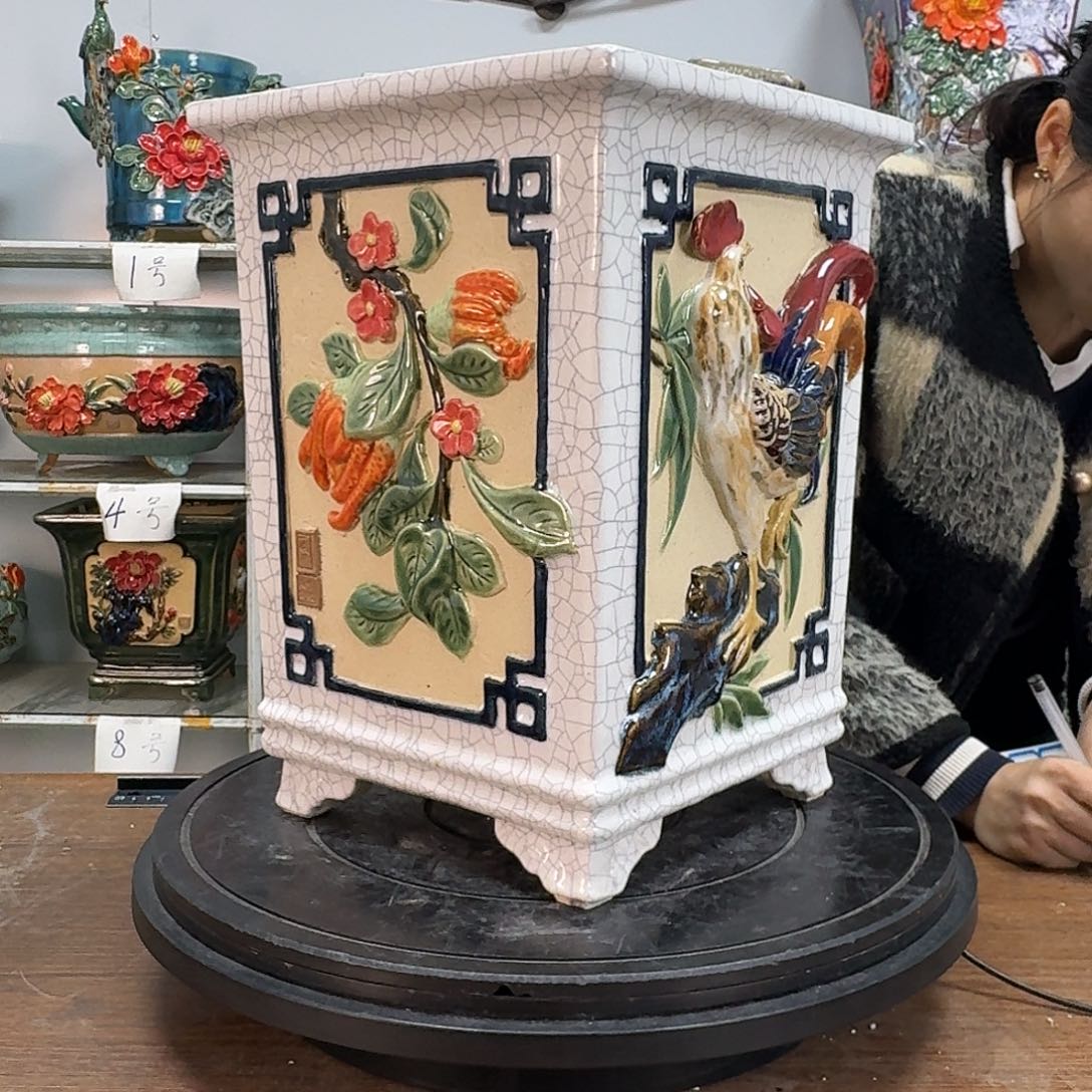 红陶偶*石湾盆368