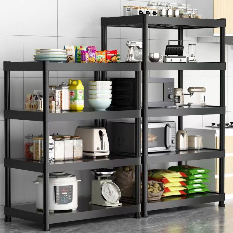 厨房客厅落地置物架多功能调料架储物简易置物柜杂物收纳架书柜