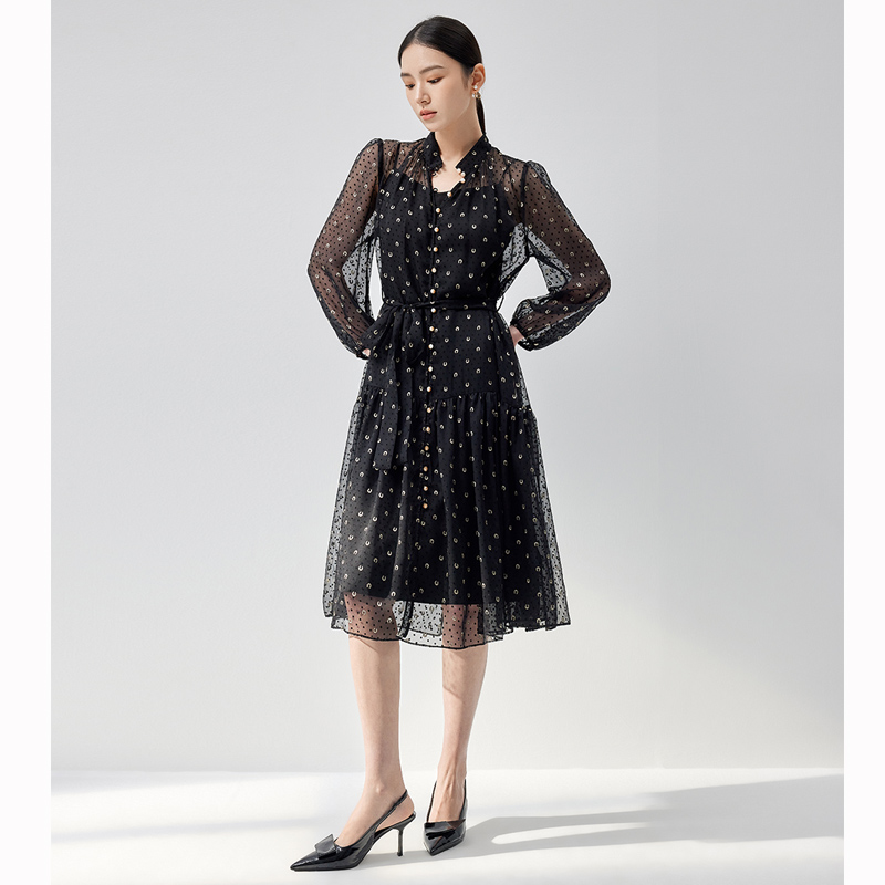 【诗语专属】商场同款秋季新品一衣两穿吊带连衣裙N197A43221