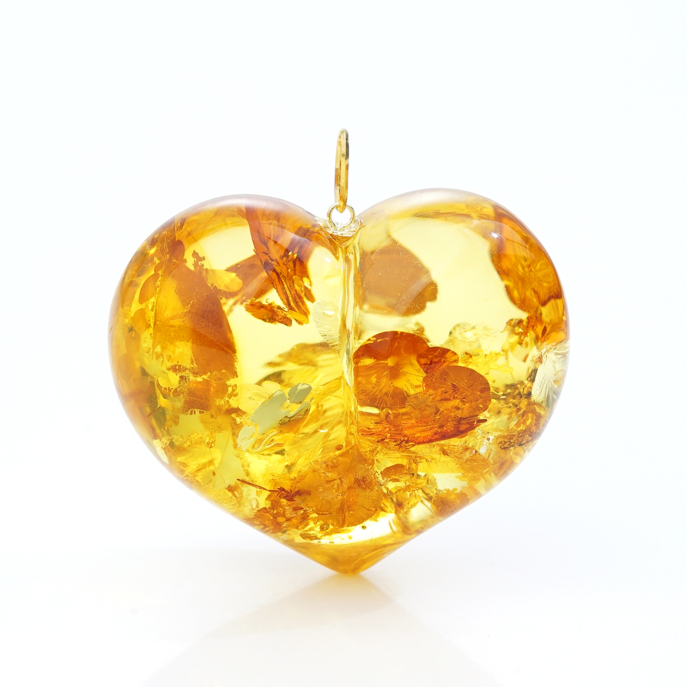 18K花珀屁桃吊坠（多样性发货）46723