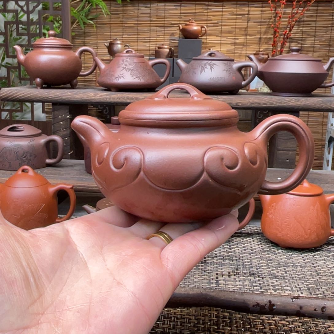 紫砂茶壶宜兴原矿紫砂手工制240全