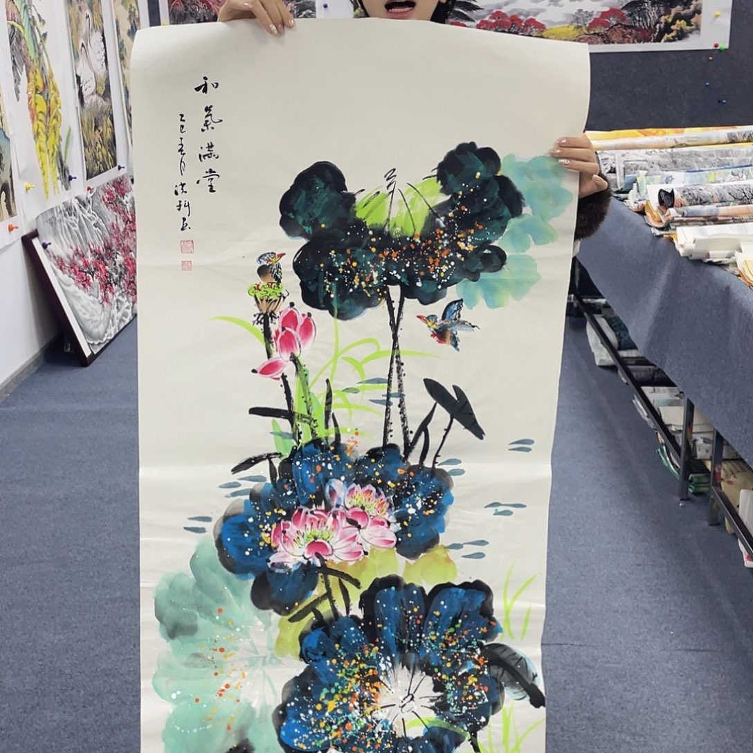 国画国画作品小姐姐放漏…