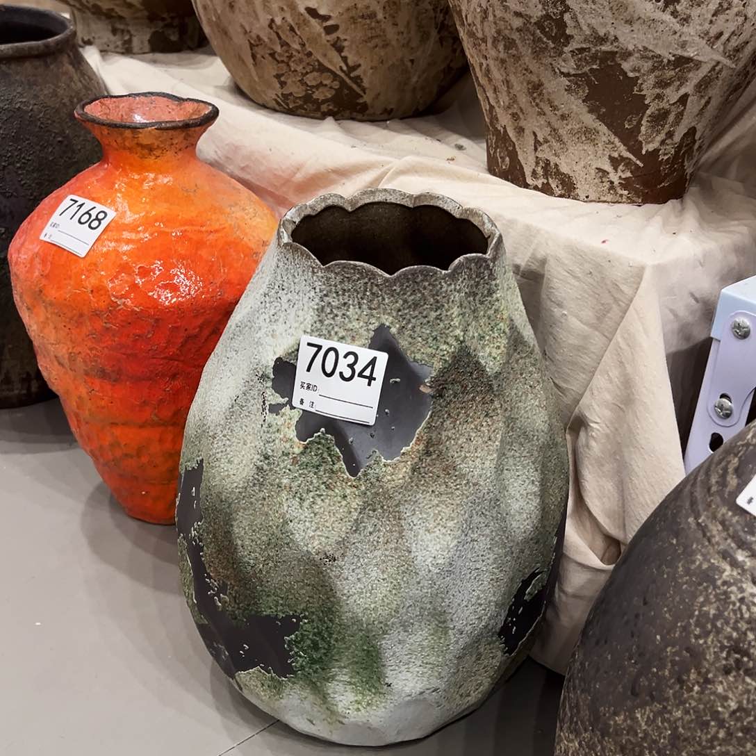 瓶7034高33口11陶瓷花瓶无孔