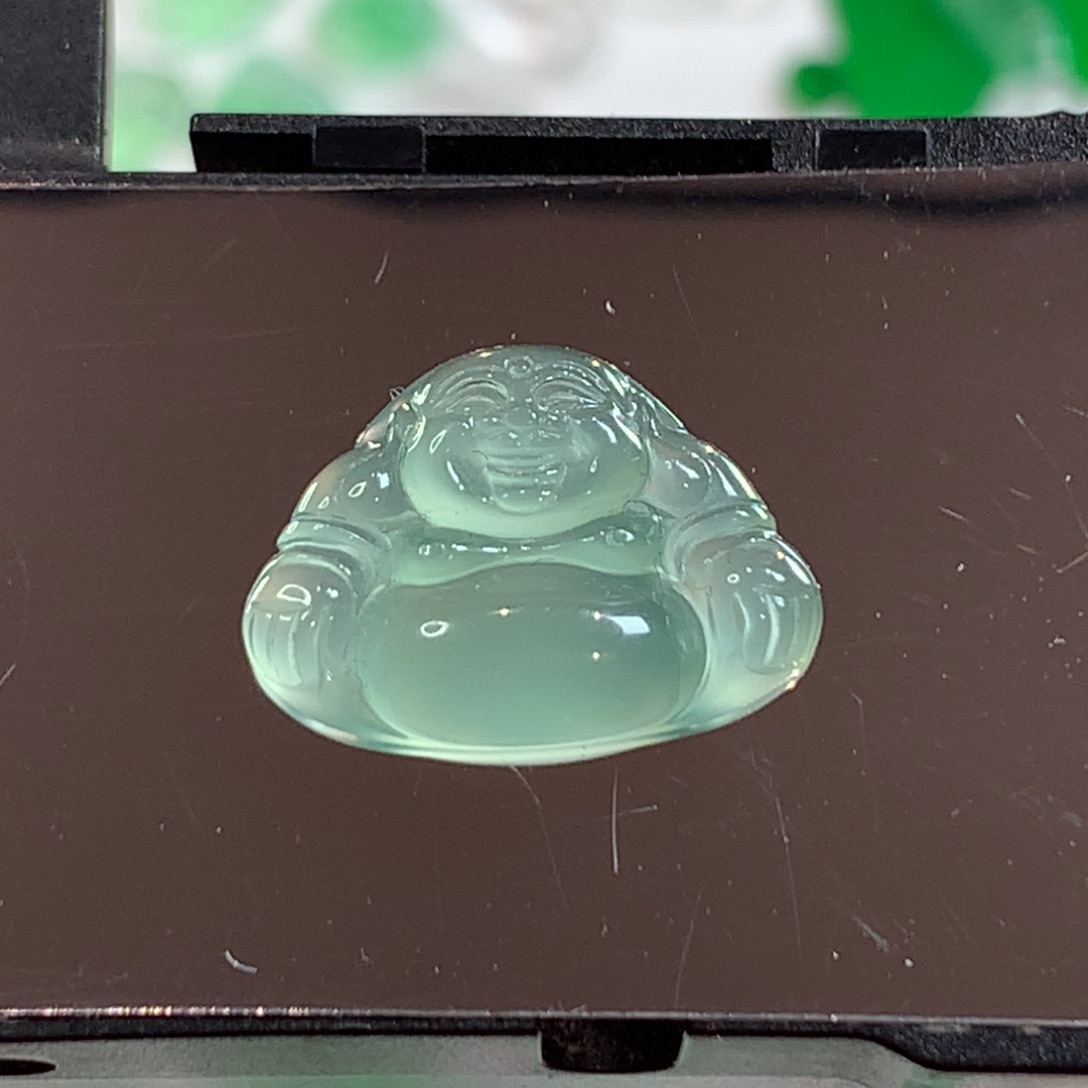 翡翠未镶嵌颈饰蓝水佛公