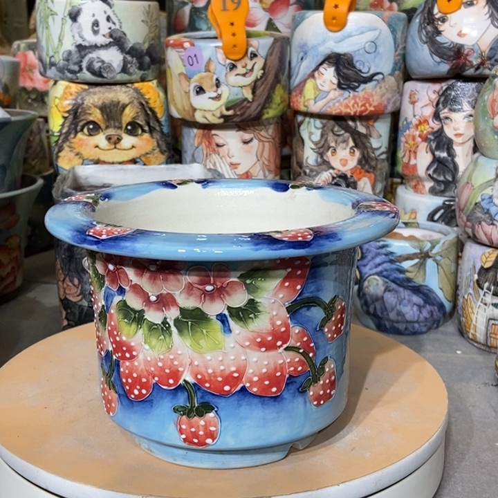 红陶景德镇艺术手绘作品