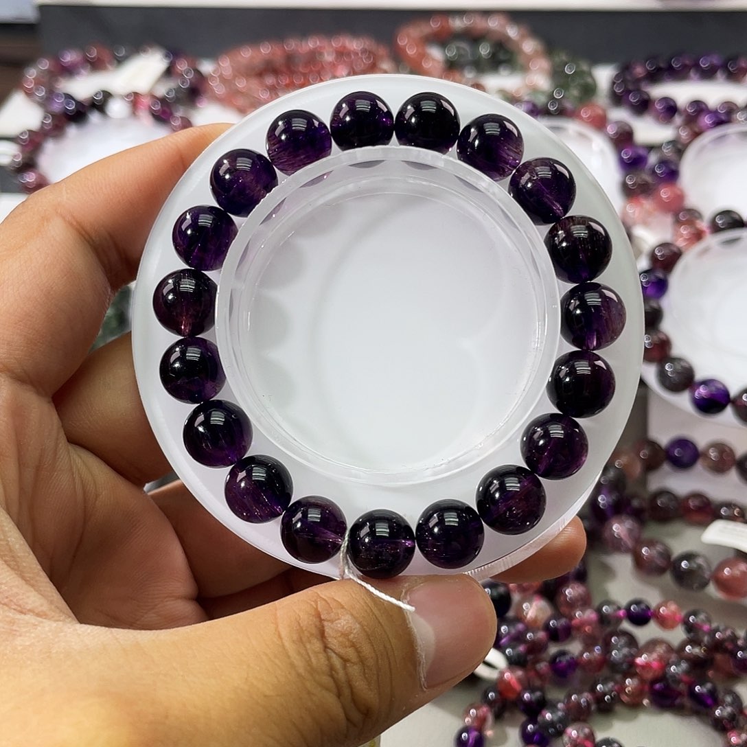 水晶手链未镶嵌紫超七 10m