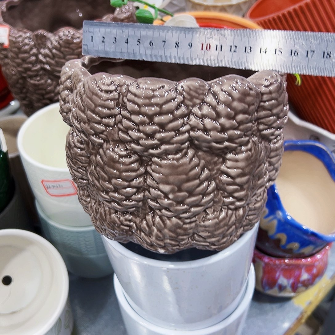 有孔外贸尾单陶瓷花盆凑单10米包邮