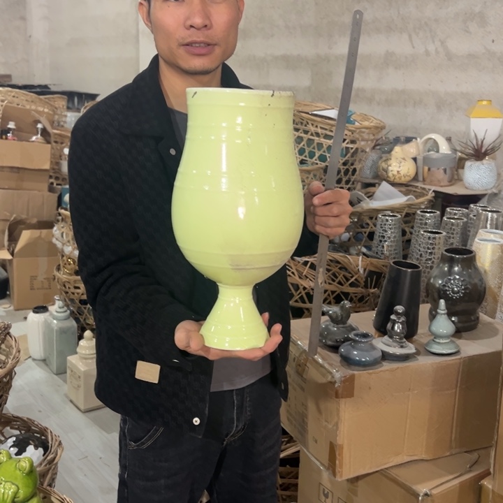 摆件高度37厘米口径15厘米微瑕捡漏