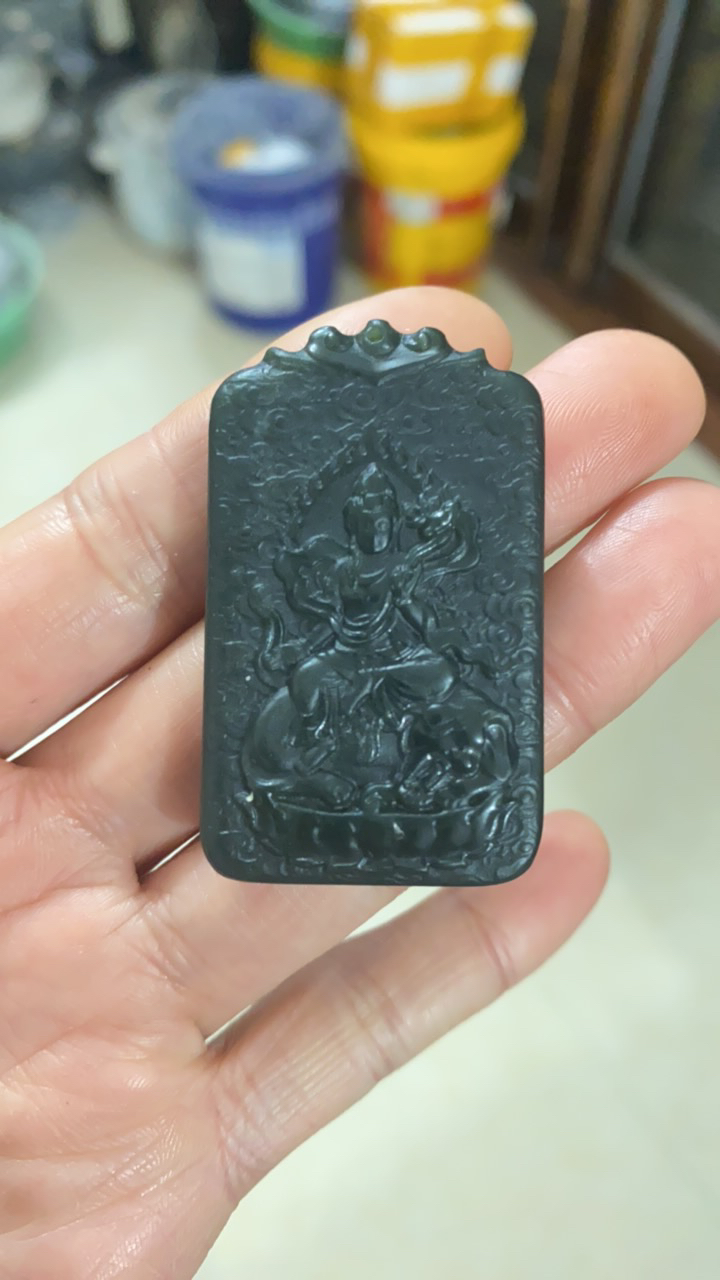 和田玉青玉龙守护神 