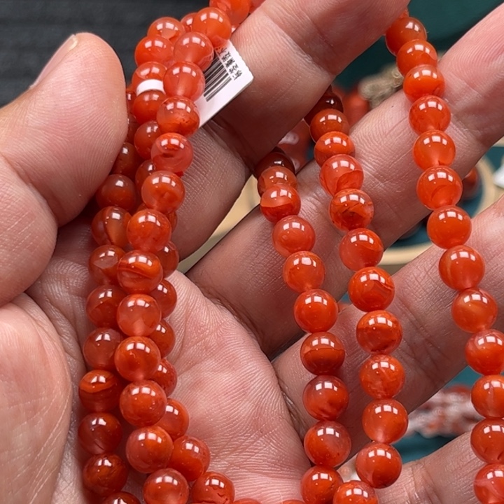 南红玛瑙手链未镶嵌
