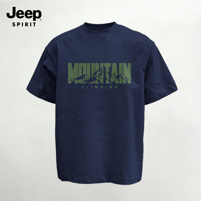 JEEPSPIRIT短袖t恤男夏季2026新款纯棉透气户外休闲百搭圆领衣服Z
